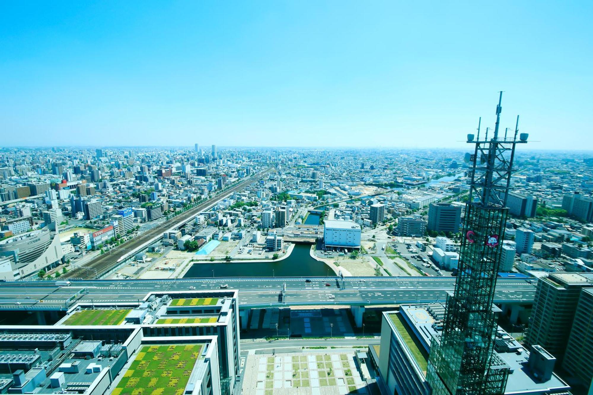 Nagoya Prince Hotel Sky Tower Extérieur photo View of the city from the top of the hotel